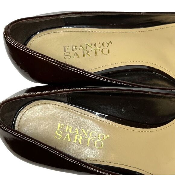Franco Sarto brown and tan block heel round toe pumps size 9.5 - Picture 14 of 15